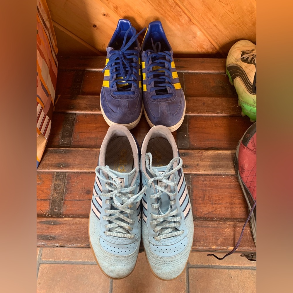 Two pairs of adidas sneakers